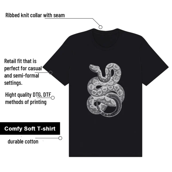 Python Snake Shirt for ASICS Gel-1130 Black Pure Silver Sneaker features