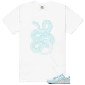 Python Snake Shirt for Nike Dunk Low Glacier Blue Sneaker
