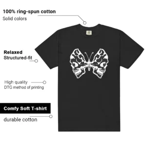 Retro 4 White Thunder Butterfly Skulls Shirt features