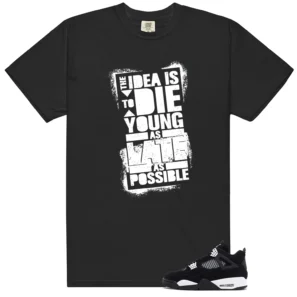 Retro 4 White Thunder Die Young Shirt