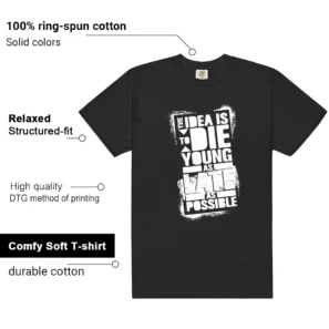 Retro 4 White Thunder Die Young Shirt features