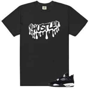 Retro 4 White Thunder Hustle Drip Shirt