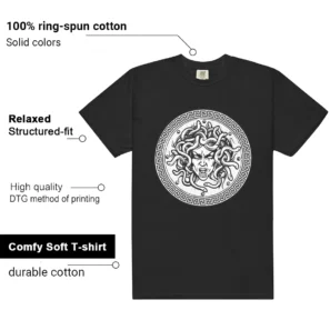 Retro 4 White Thunder Medusa Shirt features