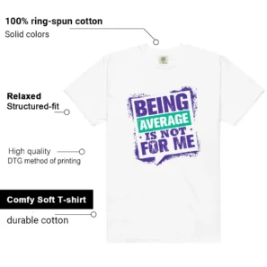 Retro 5 Grape Average Not Me Shirt features