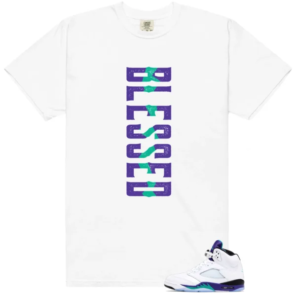 Retro 5 Grape Blessed Shirt