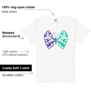 Retro 5 Grape Butterfly Skulls Shirt features