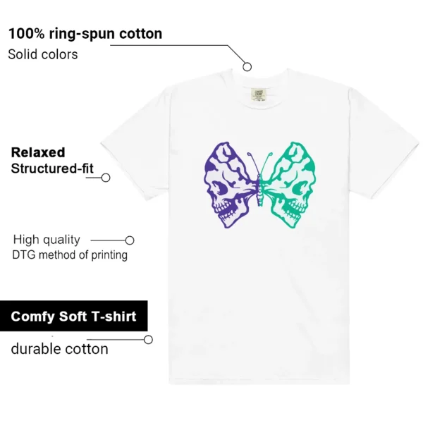Retro 5 Grape Butterfly Skulls Shirt features