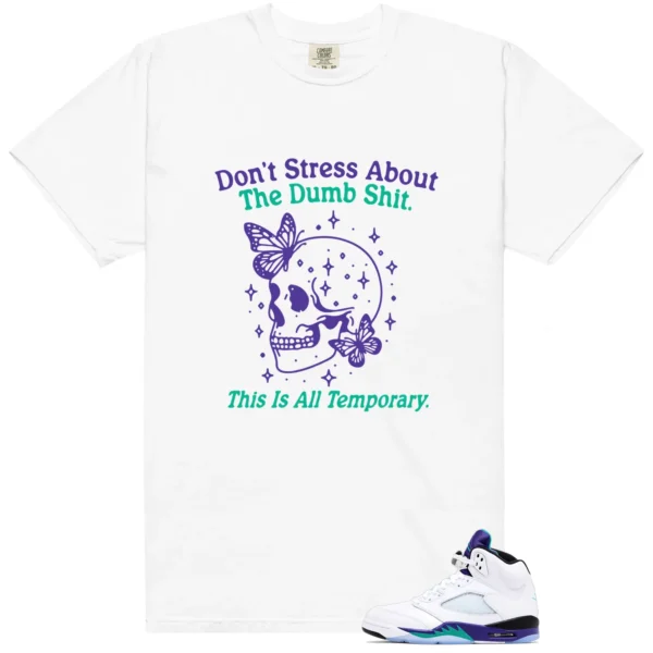 Retro 5 Grape Don't Stress Shirt