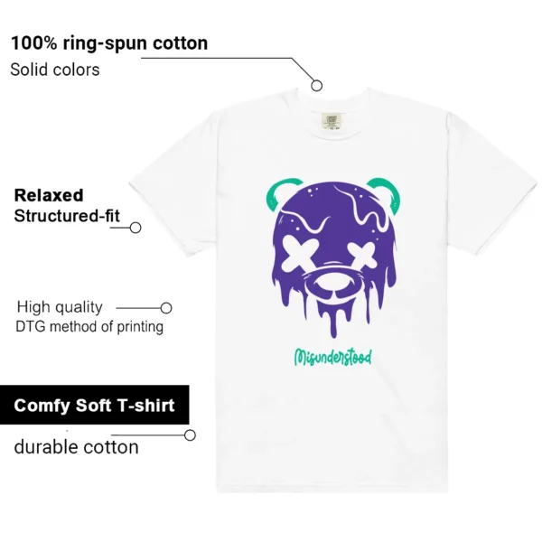 Retro 5 Grape Drippy Bear Shirt features