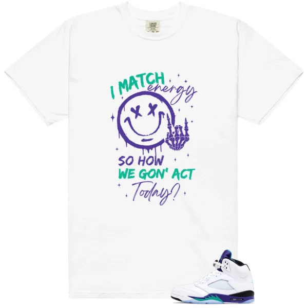 Retro 5 Grape Match Energy Shirt