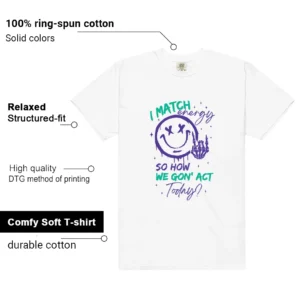 Retro 5 Grape Match Energy Shirt features