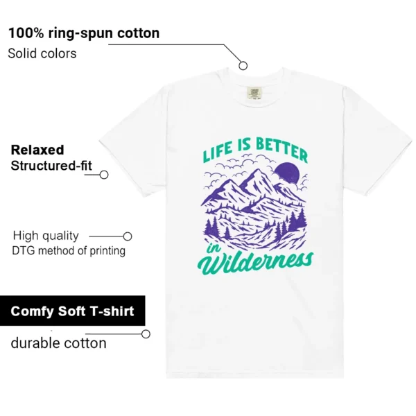 Retro 5 Grape Wilderness Shirt features