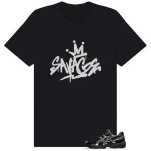 Savage Style Shirt for ASICS Gel-1130 Black Pure Silver Lovers
