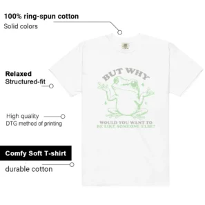 Shirt To Match Essential Vapor Green But Why Graphic features