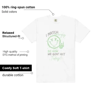 Shirt To Match Essential Vapor Green Match Energy Graphic features
