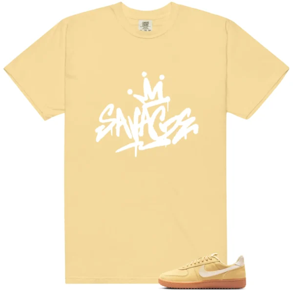 Shirt To Match Field General Butter Soft Yellow Savage Graphic