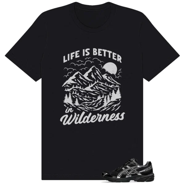Wilderness Tee - Perfect with ASICS Gel-1130 Black Pure Silver
