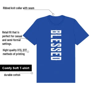 Air Force 1 Low College Blue Blessed Match Shirt features