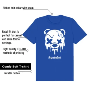 Air Force 1 Low College Blue Drippy Bear Graphic Shirt features