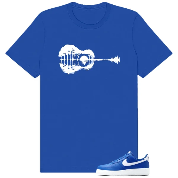 Air Force 1 Low College Blue Guitar Matching Tees