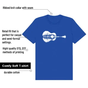 Air Force 1 Low College Blue Guitar Matching Tees features