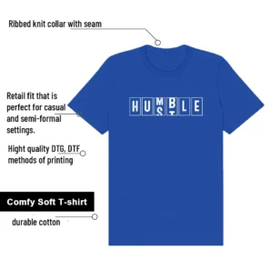 Air Force 1 Low College Blue Hustle Humble Match Shirt features