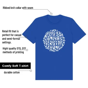 Air Force 1 Low College Blue Life Turns Graphic Shirt features