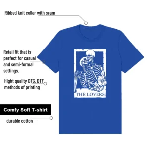 Air Force 1 Low College Blue Lovers Matching Tees features