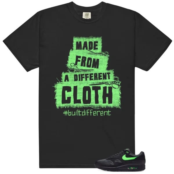 Air Max 1 Essential Green Strike Built Different Matching Shirt