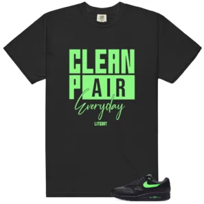 Air Max 1 Essential Green Strike Clean Pair Match Shirt