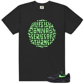 Air Max 1 Essential Green Strike Life Turns Graphic Shirt