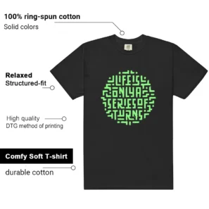 Air Max 1 Essential Green Strike Life Turns Graphic Shirt features