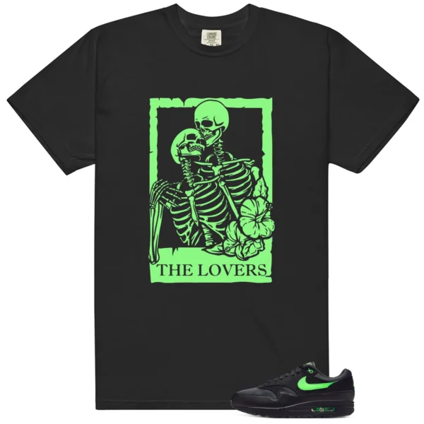 Air Max 1 Essential Green Strike Lovers Matching Tees