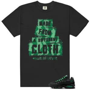 Air Max 95 Big Bubble Black Green Shock Built Different Matching Shirt