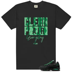 Air Max 95 Big Bubble Black Green Shock Clean Pair Match Shirt