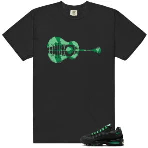 Air Max 95 Big Bubble Black Green Shock Guitar Matching Tees
