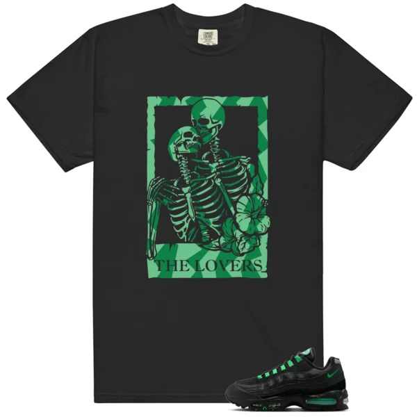 Air Max 95 Big Bubble Black Green Shock Lovers Matching Tees
