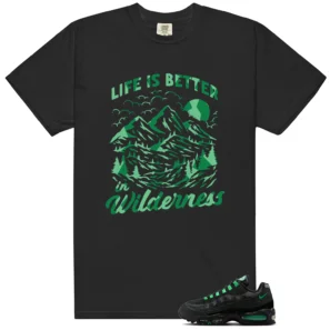 Air Max 95 Big Bubble Black Green Shock Wilderness Shirt
