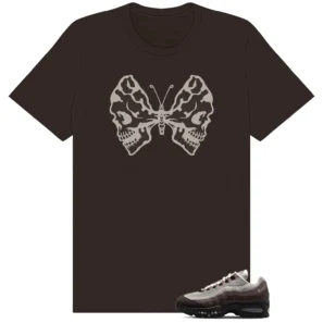 Air Max 95 WMNS Velvet Brown Butterfly Skulls Matching Tees