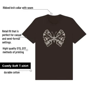 Air Max 95 WMNS Velvet Brown Butterfly Skulls Matching Tees features