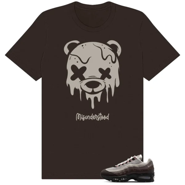 Air Max 95 WMNS Velvet Brown Drippy Bear Graphic Shirt