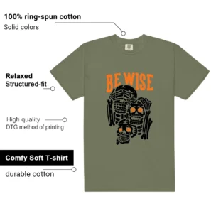 Deep Green 4s 2025 Be Wise Graphic Shirt features