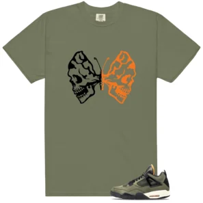 Deep Green 4s 2025 Butterfly Skulls Matching Tees