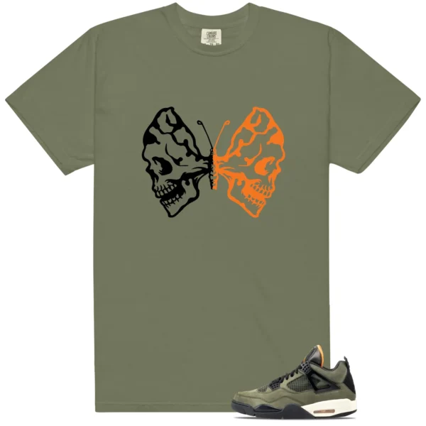 Deep Green 4s 2025 Butterfly Skulls Matching Tees
