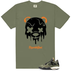 Deep Green 4s 2025 Drippy Bear Graphic Shirt