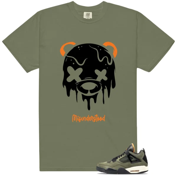 Deep Green 4s 2025 Drippy Bear Graphic Shirt