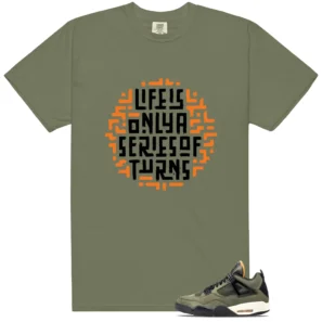 Deep Green 4s 2025 Life Turns Graphic Shirt