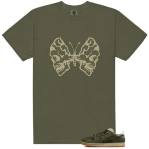 Dunk Low Pro B Sequoia Butterfly Skulls Matching Tees