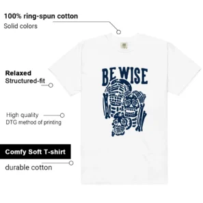 French Blue 12s 2025 Be Wise Graphic Shirt features
