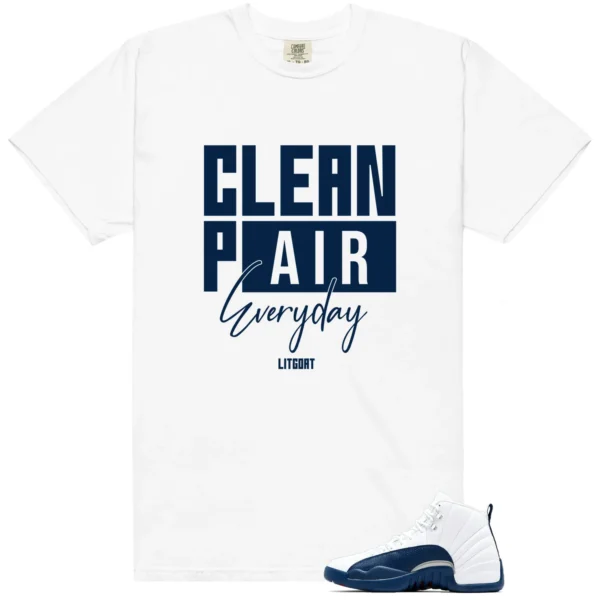 French Blue 12s 2025 Clean Pair Match Shirt